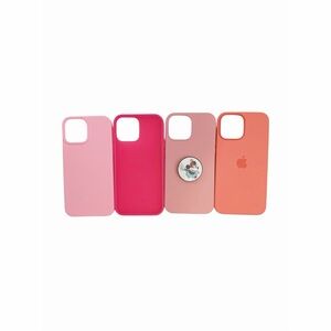 iPhone 13 Pro Max Silicone Phone Case Set - Shades of Pink